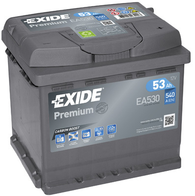 Autobatéria EXIDE Premium 53Ah, 540A, 12V, EA530 (EA530)